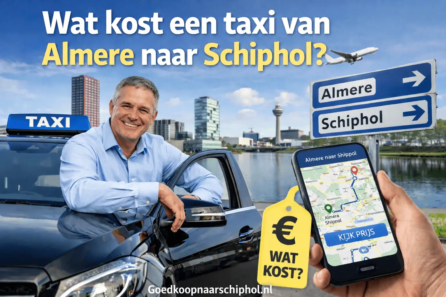 Wat-kost-een-taxi-van-Almere-naar-schiphol-Goedkoopnaarschiphol.nl