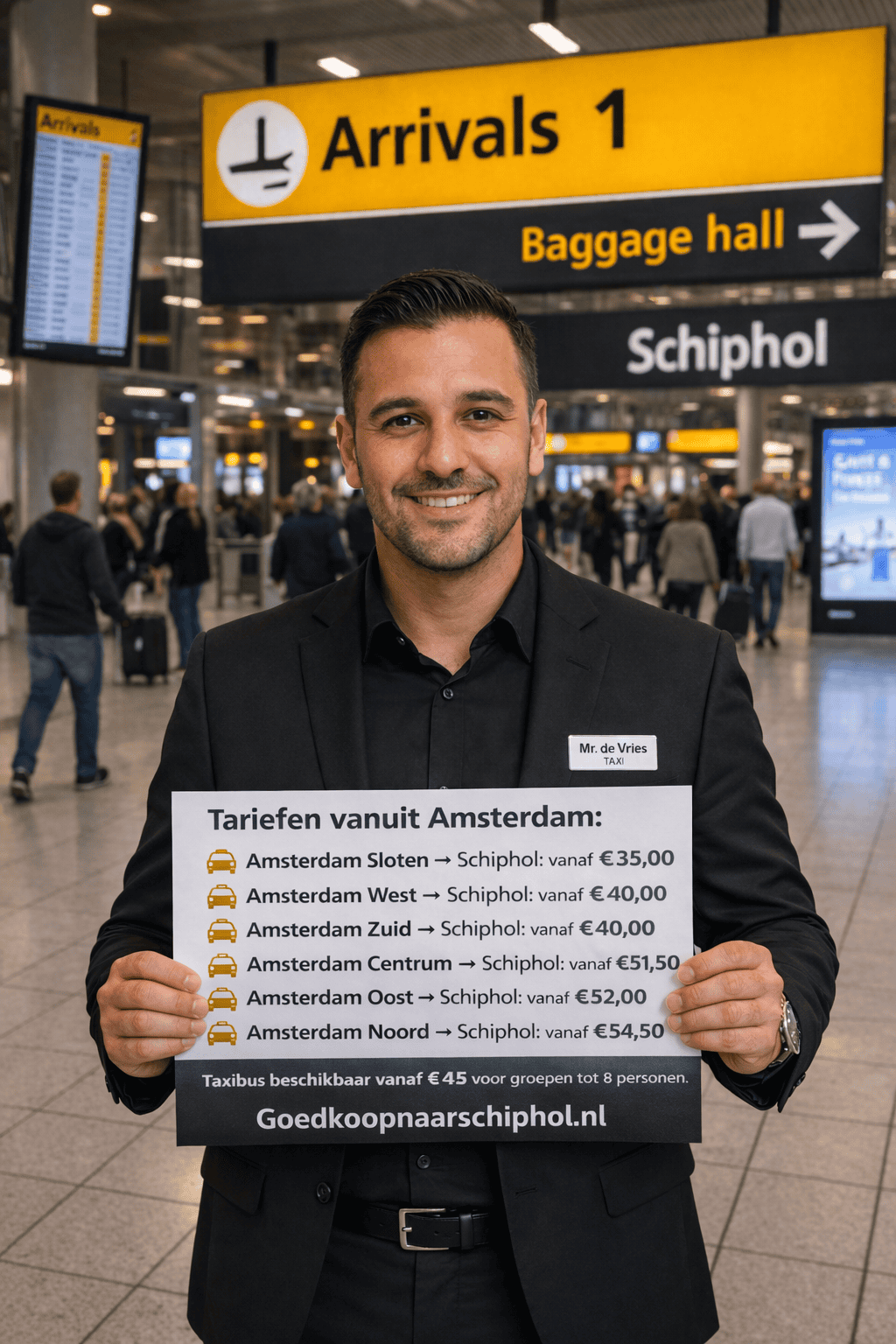 Taxitarieven-Amsterdam-Schiphol-€35,-Goedkoopnaarschiphol.nl